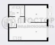 1-комнатная квартира, 32.2 м² - фото 41