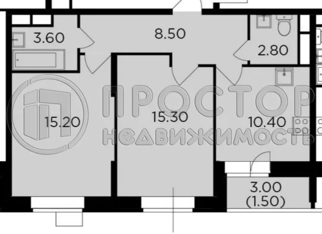2-комнатная квартира, 58.8 м² - фото 20