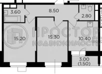 2-комнатная квартира, 58.8 м² - фото 39