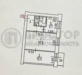 2-комнатная квартира, 54 м² - фото 30