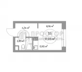 Студия, 17.03 м² - фото 21