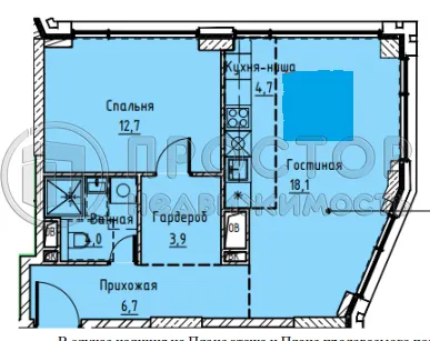 2-комнатная квартира, 50.1 м² - фото 6