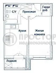 1-комнатная квартира, 39 м² - фото 10