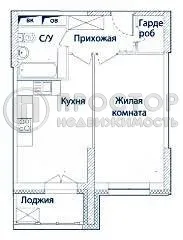 1-комнатная квартира, 40 м² - фото 10