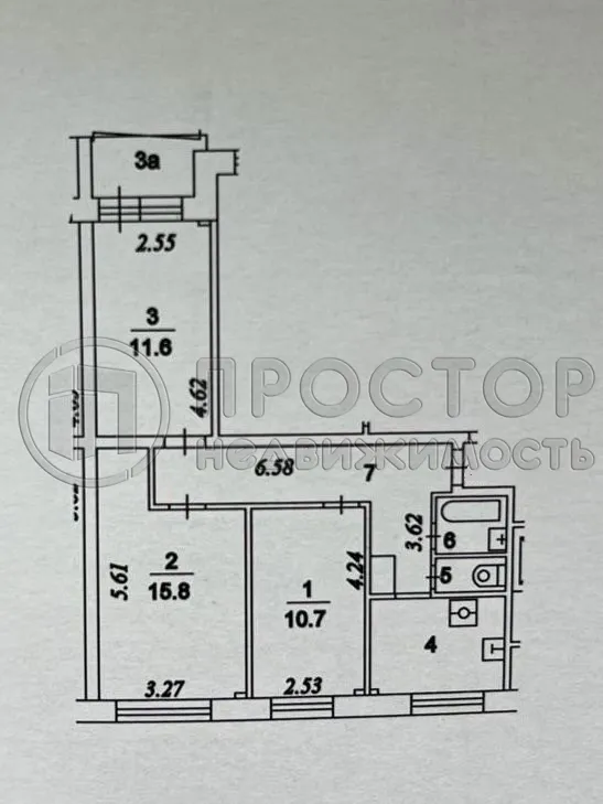 3-комнатная квартира, 59.4 м² - фото 14