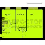 2-комнатная квартира, 43.7 м² - фото 37