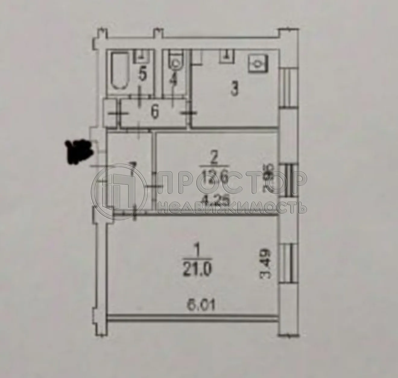 2-комнатная квартира, 56 м² - фото 19
