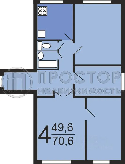 4-комнатная квартира, 71 м² - фото 26
