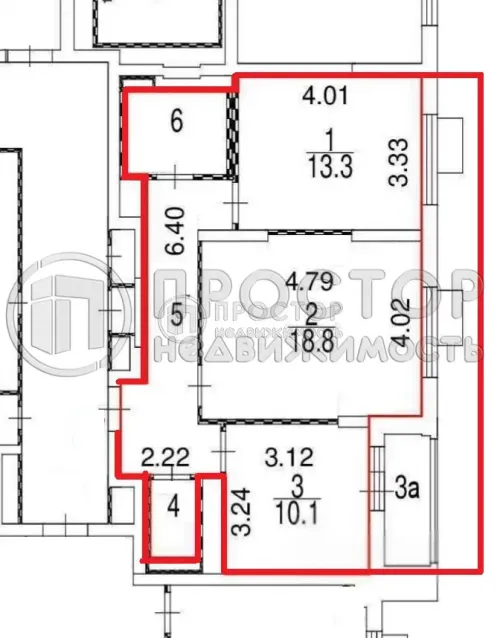 2-комнатная квартира, 57.4 м² - фото 31
