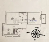 2-комнатная квартира, 58.7 м² - фото 45
