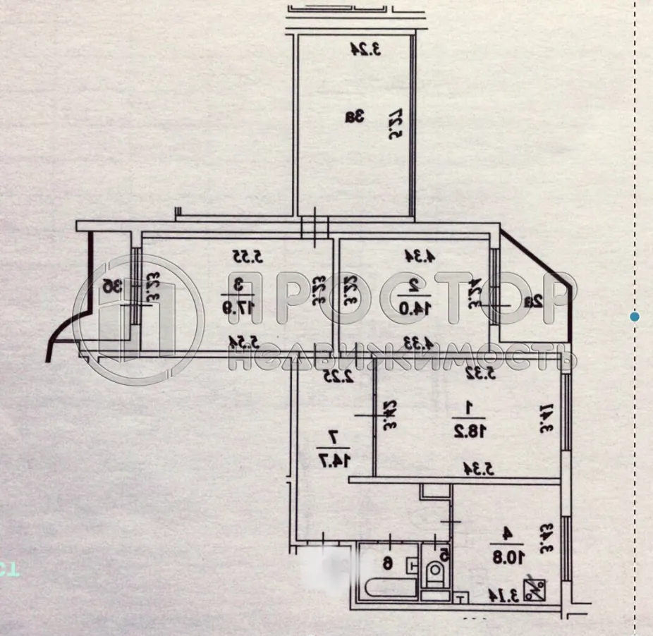 3-комнатная квартира, 100.5 м² - фото 12