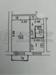 1-комнатная квартира, 40.1 м² - фото 19