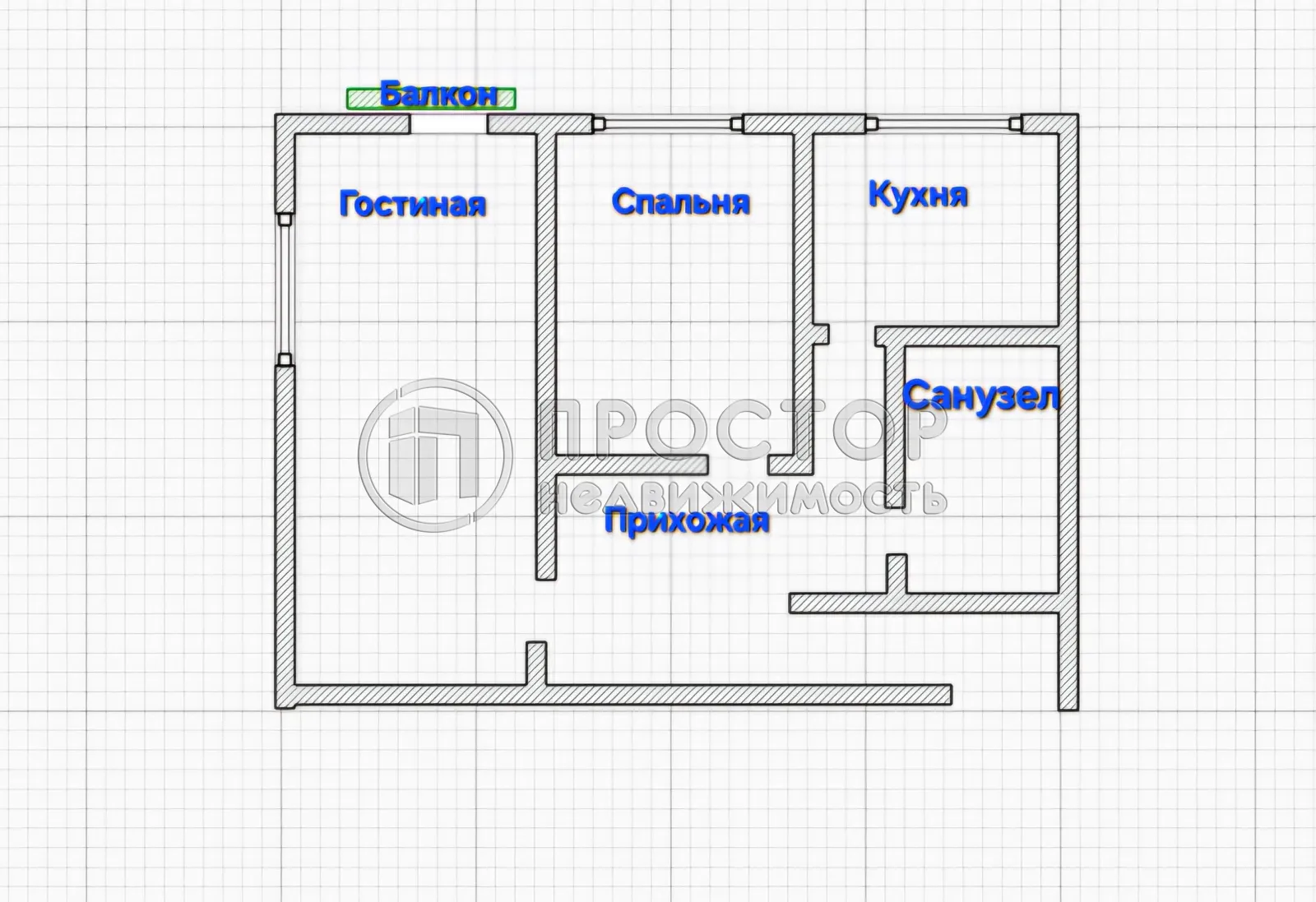2-комнатная квартира, 41.3 м² - фото 5