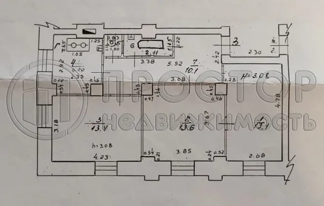 3-комнатная квартира, 59.7 м² - фото 22