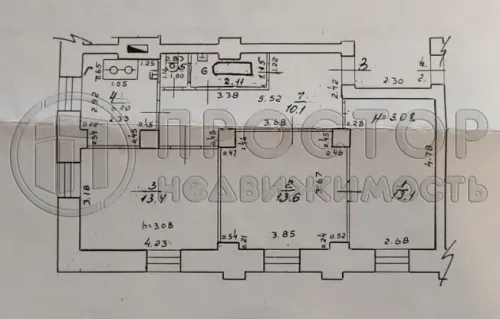 3-комнатная квартира, 59.7 м² - фото 22