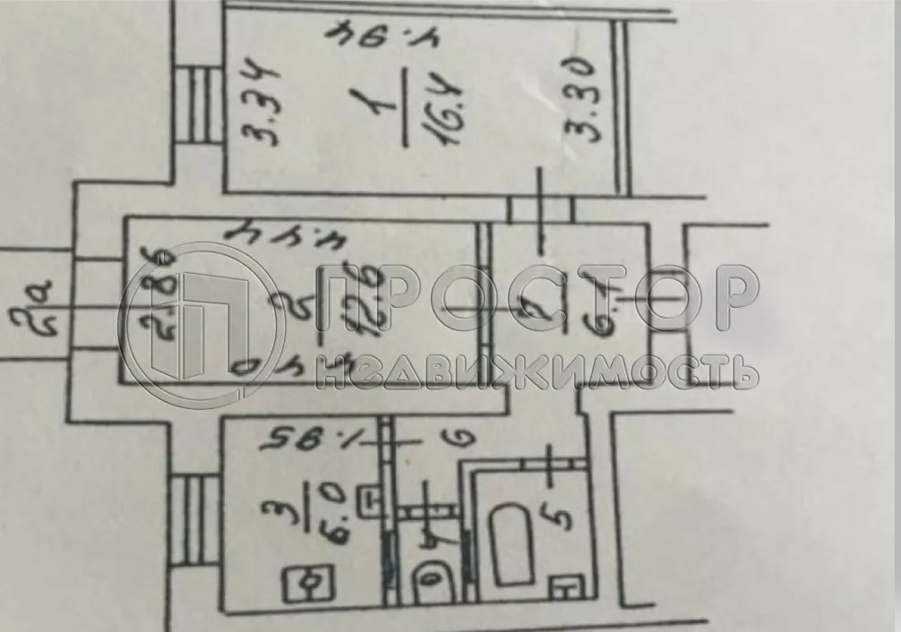 2-комнатная квартира, 50 м² - фото 16