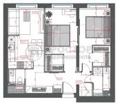 3-комнатная квартира, 65 м² - фото 27
