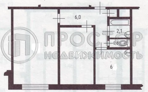 2-комнатная квартира, 44 м² - фото 29