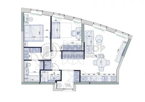 3-комнатная квартира, 69.1 м² - фото 31