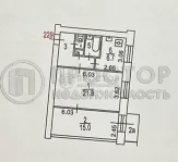 2-комнатная квартира, 54 м² - фото 5