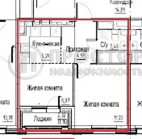 2-комнатная квартира, 34.16 м² - фото 10