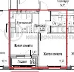 2-комнатная квартира, 34.16 м² - фото 19