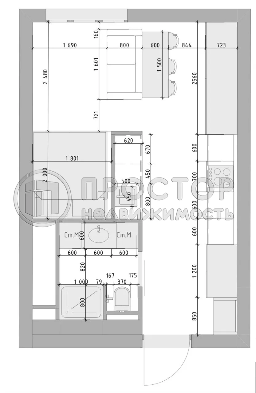 Студия, 30.3 м² - фото 38