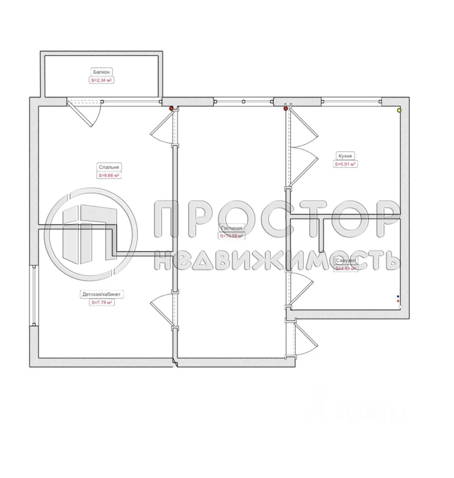 3-комнатная квартира, 42.4 м² - фото 14