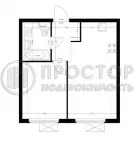 1-комнатная квартира, 35.7 м² - фото 21