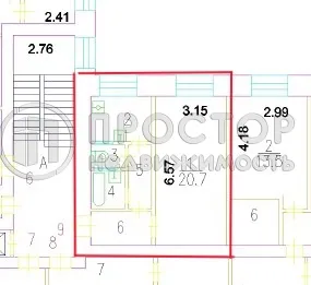 1-комнатная квартира, 37.4 м² - фото 39