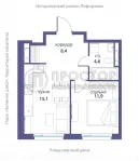 1-комнатная квартира, 40.9 м² - фото 58