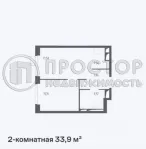 2-комнатная квартира, 34 м² - фото 24