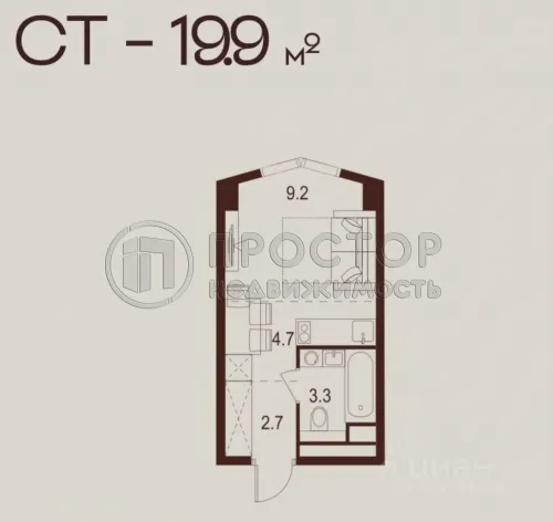 Студия, 19.9 м² - фото 4