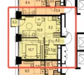 1-комнатная квартира, 35 м² - фото 27