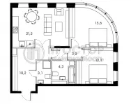 2-комнатная квартира, 69.8 м² - фото 35