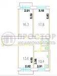 3-комнатная квартира, 74.5 м² - фото 35