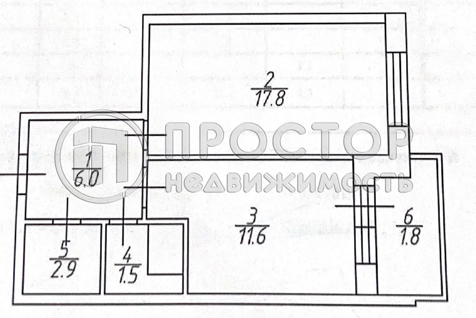 1-комнатная квартира, 39.8 м² - фото 27