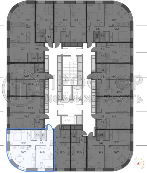 2-комнатная квартира, 57.9 м² - фото 4