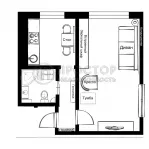 1-комнатная квартира, 30.8 м² - фото 35