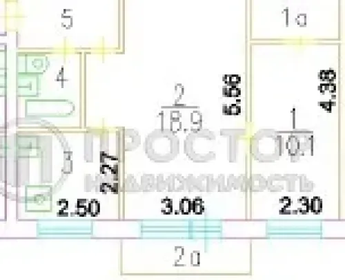 2-комнатная квартира, 44 м² - фото 24