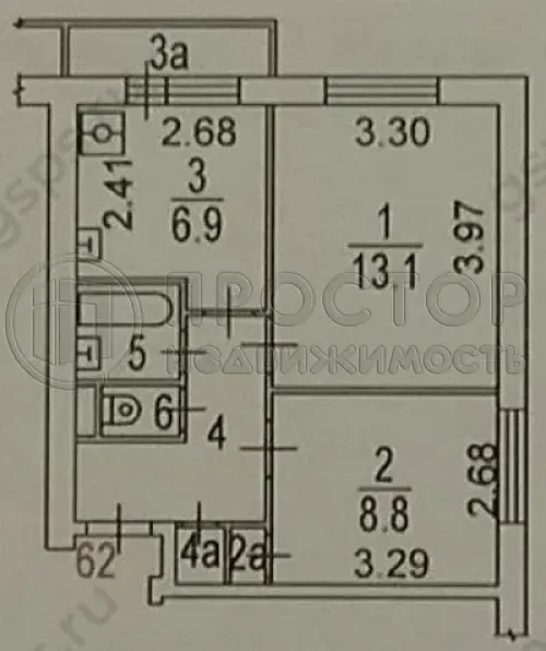 2-комнатная квартира, 38.8 м² - фото 26