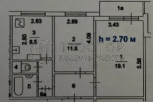 2-комнатная квартира, 50.9 м² - фото 30