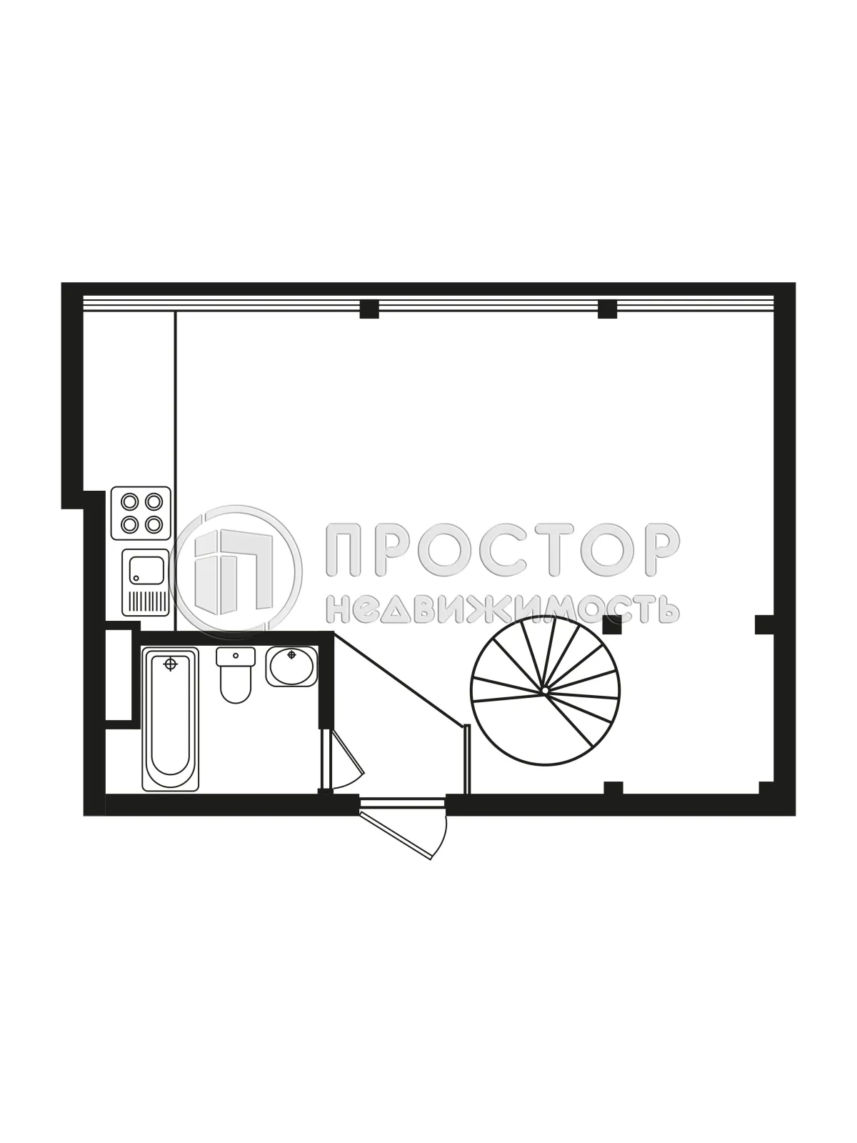Студия, 47.5 м² - фото 10