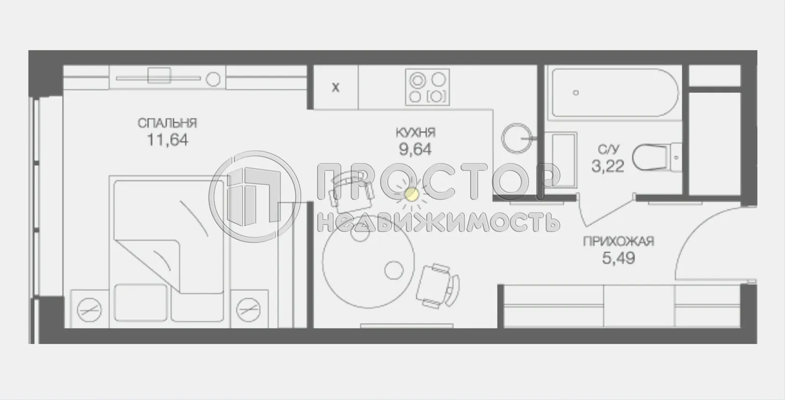 Студия, 30 м² - фото 6