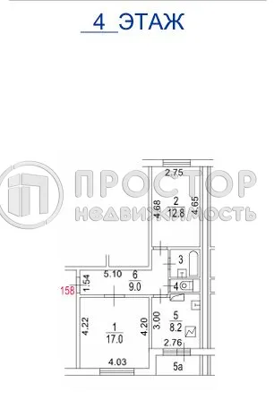 2-комнатная квартира, 54 м² - фото 21