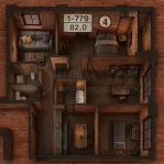 4-комнатная квартира, 80.6 м² - фото 37