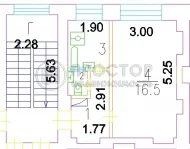 1-комнатная квартира, 26.1 м² - фото 33