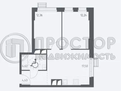 2-комнатная квартира, 51.15 м² - фото 7