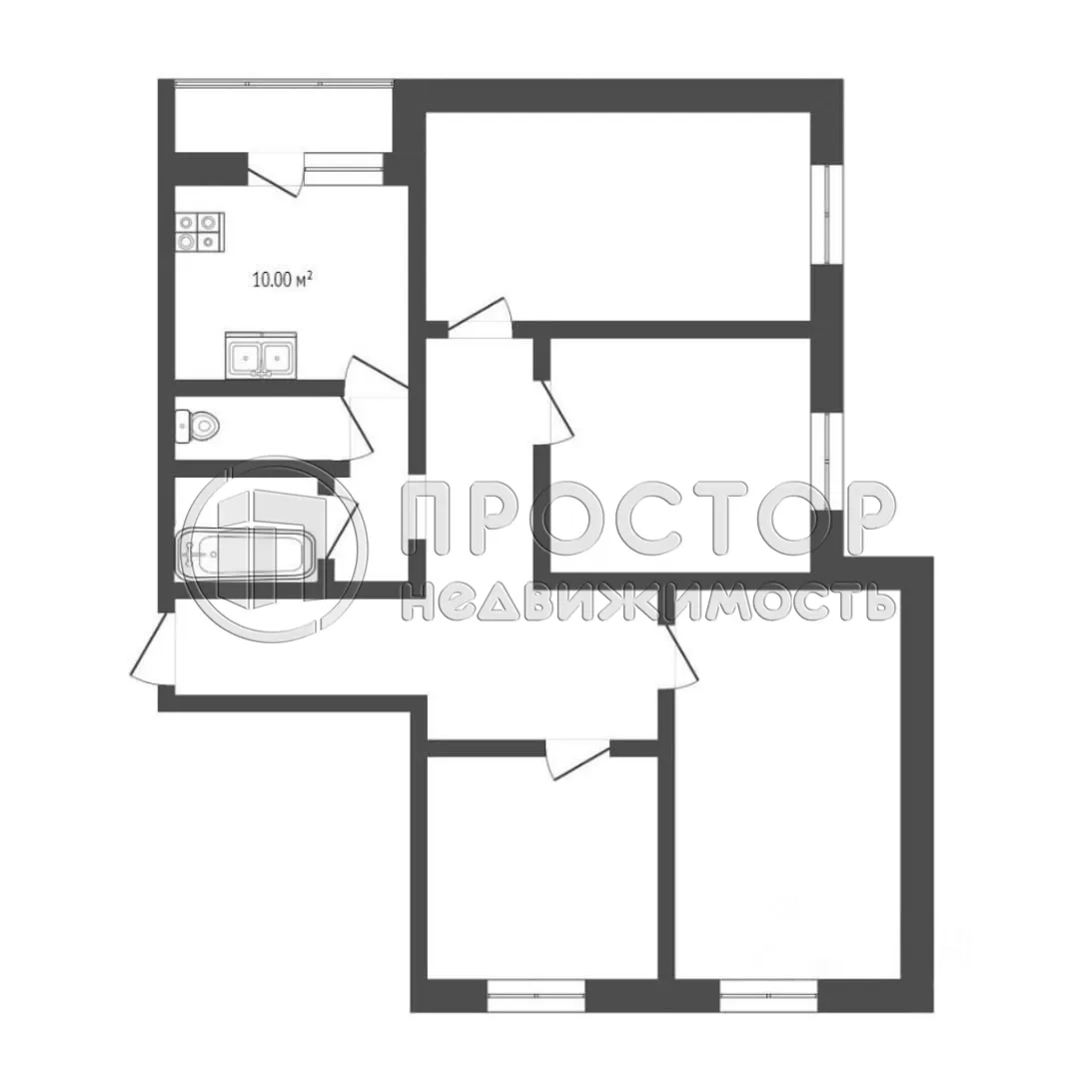 4-комнатная квартира, 100.2 м² - фото 11