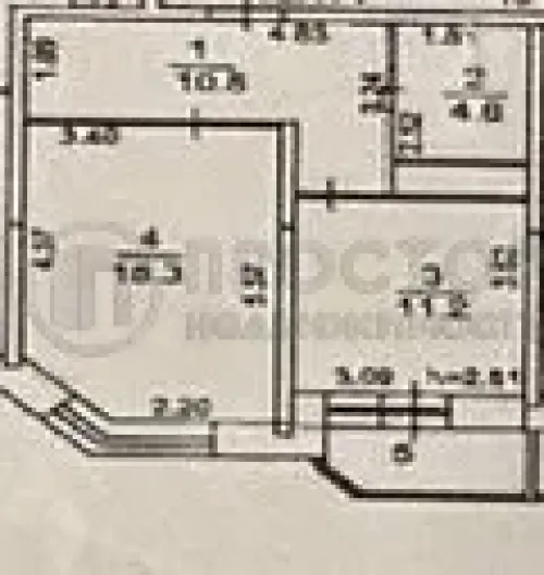 1-комнатная квартира, 44.9 м² - фото 16